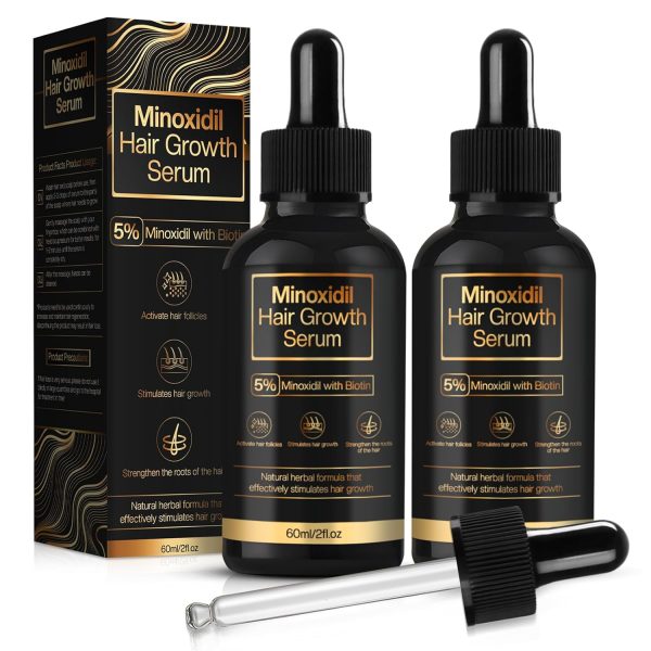 Suero de Minoxidil 5% para Crecimiento del Cabello | Unisex, Fortalece Folículos, Previene la Caída