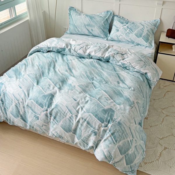 Forro Duvet Mosaico Azul - Cama Doble - 140