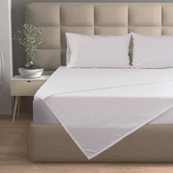 Juego de Sabana Hotelera Blanca - Cama Doble 140