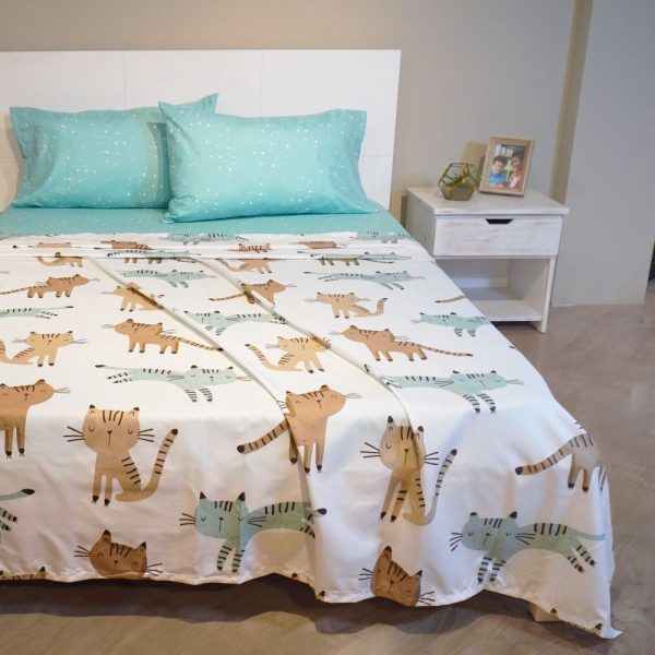 Juego de Sabana Cats - Cama Doble - 140
