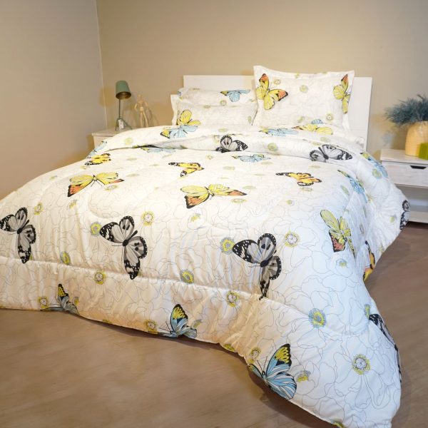 Tendido Acolchado Mariposas - Cama Doble - 140