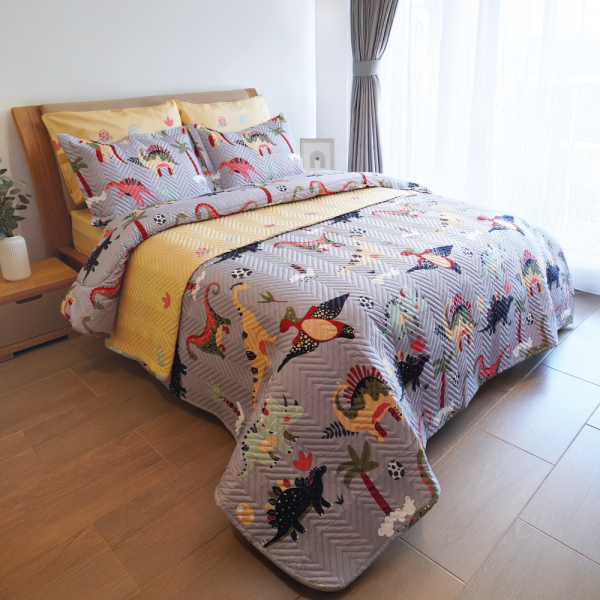 Colcha Aventura Jurásica - Cama Sencillo - 100