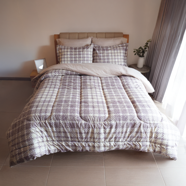 Colcha Cuadros Otoño - Cama Queen - 160