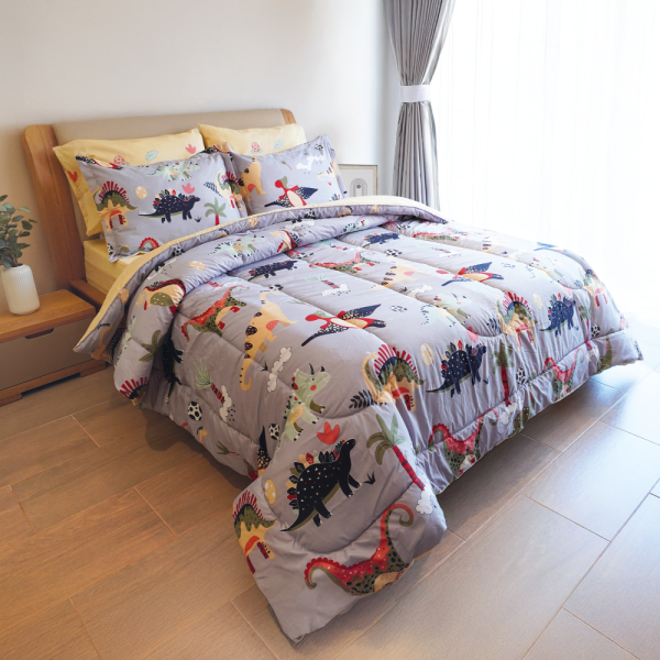 Tendido Acolchado Aventura Jurasica - Cama Sencillo - 100