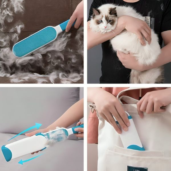 Cepillo Removedor de Pelo Reutilizable para Muebles, Ropa y Pelo de Mascotas